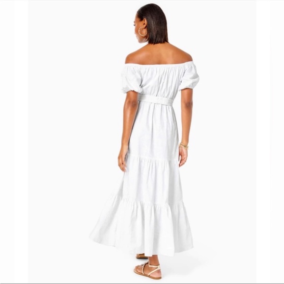Lily Pulitzer Nessa Off-The-Shoulder Maxi Dress white - Picture 3 of 8